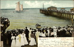 Fishing Pier and Yacht Landing Postcard