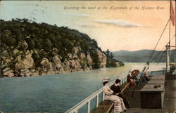 Rounding the bend at the Highlands of the Hudson River Postcard