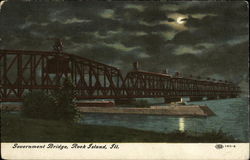 Government Bridge Rock Island, IL Postcard Postcard