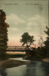 Mill Creek Bridge Clinton, IA Postcard Postcard