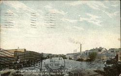 Two paper mills on the river Postcard