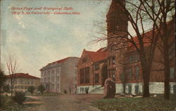 Orton Page and Biological Halls, Ohio State University Postcard