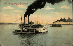 Cit Harbor Boat "Mark Twain" Postcard