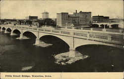 Fifth Street Bridge Waterloo, IA Postcard Postcard