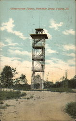 Observation Tower, Parkside Drive Peoria, IL Postcard Postcard