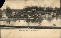 Lake, Glen Oak Park Postcard