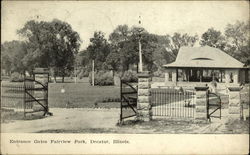 Entrance Gates Fairview Park Postcard