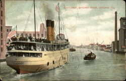 "Eastland" on the Chicago River Illinois Postcard Postcard