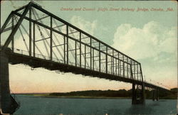 Omaha and Council Bluffs Street Railway Bridge Postcard