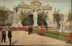 "The Creation" Riverview Amusement Park Chicago, IL Postcard Postcard