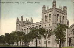 Harper Memorial Library, U. of C. Midway Postcard