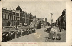 Cotton Scene, Second St Macon, GA Postcard Postcard