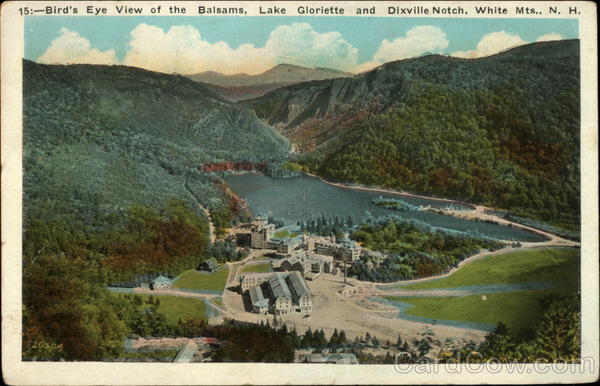 Bird's Eye View of the Balssams, Lake Gloriette and Dixville Notch ...