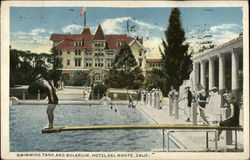 Swimming Tank and Solarium, Hotel Del Monte Postcard