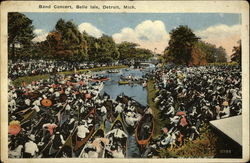 Band Concert, Belle Isle Postcard