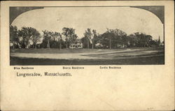 Wide view of local residences Postcard