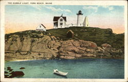 The Nubble Light York Beach, ME Postcard Postcard