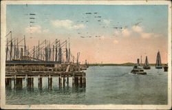 Scene on the waterfront Postcard