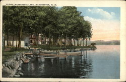 Along Massabesic Lake Manchester, NH Postcard Postcard