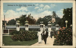 Entrance to Fox River Park Aurora, IL Postcard Postcard