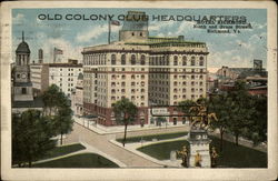 Old Colony Club Headquarters Hotel Richmond, Ninth and Grace Streets Postcard