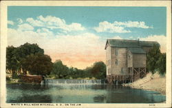 White's Mill Near Mitchell S.D On The Jim South Dakota Postcard Postcard