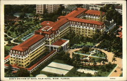 Bird's Eye View of Royal Palm Hotel Miami, FL Postcard Postcard