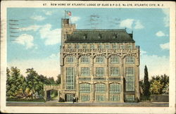 New Home of Atlantic Lodge of Elks B.P.O.E. No. 276 Postcard