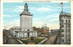 City Hall and Plaza Oakland, CA Postcard Postcard