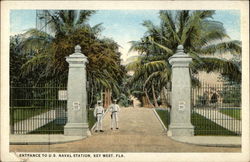 Entrance to U.S. Naval Station Key West, FL Postcard Postcard