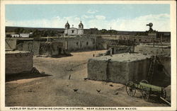 Church at pueblo near Albuquerque Isleta Pueblo, NM Postcard Postcard