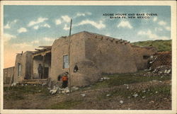 Adobe House and Bake Ovens Santa Fe, NM Postcard Postcard