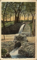 Waterfall at Central Park Trinidad, CO Postcard Postcard