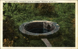 Old Indian Spring, Historical Point of Interest, Prudence Island, RI Postcard