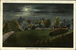 The Manor at Night Postcard