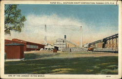 Paper Mill, Southern Kraft Corporation Panama City, FL Postcard Postcard