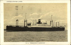 United States Lines: S.S. President Harding Boats, Ships Postcard Postcard