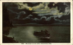 Moonlight on Yellowstone Lake Postcard