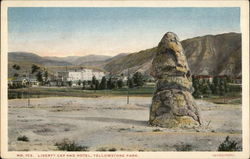 Liberty Cap and Hotel Yellowstone National Park, WY Postcard Postcard