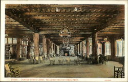 Canyon Lodge Lobby: Yellowstone National Park Postcard