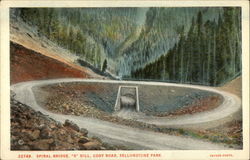 Spiral Bridge Yellowstone National Park Postcard Postcard