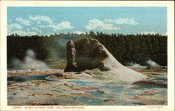 Giant Geyser Cone Yellowstone National Park, WY Postcard Postcard