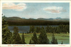 Sleeping Giant, Yellowstone Lake Wyoming Postcard Postcard