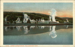 Upper Geyser Basin, Yellowstone Park Postcard