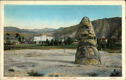 Liberty Cap and Mammoth Hotel Postcard