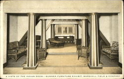 A vista of the Indian Room - summer furniture exhibit, Marshall Field & Co Postcard