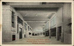 Concourse and Ticket Offices, Wichita Union Terminal Station Kansas Postcard Postcard