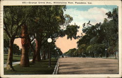 Orange Grove Ave., Millionaires Row Postcard