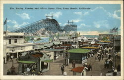 The Racing Coaster and Silver Spray Pier Postcard