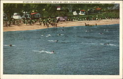 Start of Cross Channel Swim by Geo. Young Postcard